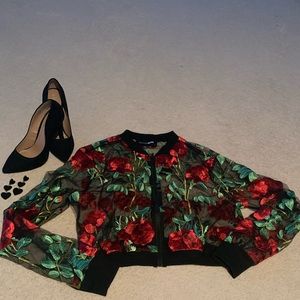 Sheer Floral jacket